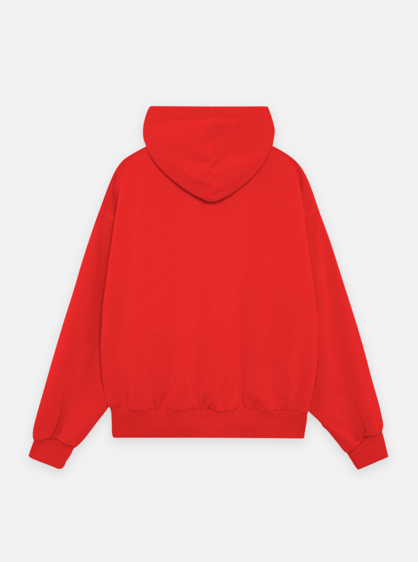 颜色包 - 红色超大版型连帽衫