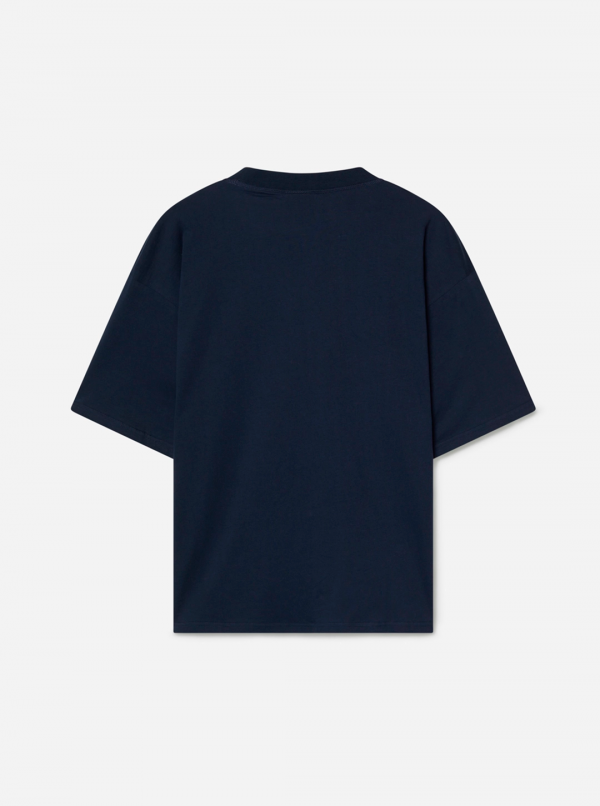 颜色包 - 深蓝色超大版型 T 恤