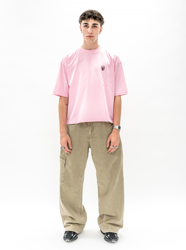 COLOR PACK  SS24  - OVERSIZED FIT TEE PINK BADGE