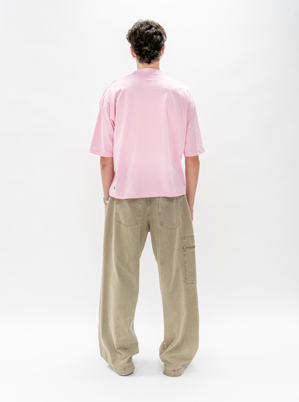 COLOR PACK  SS24  - OVERSIZED FIT TEE PINK BADGE