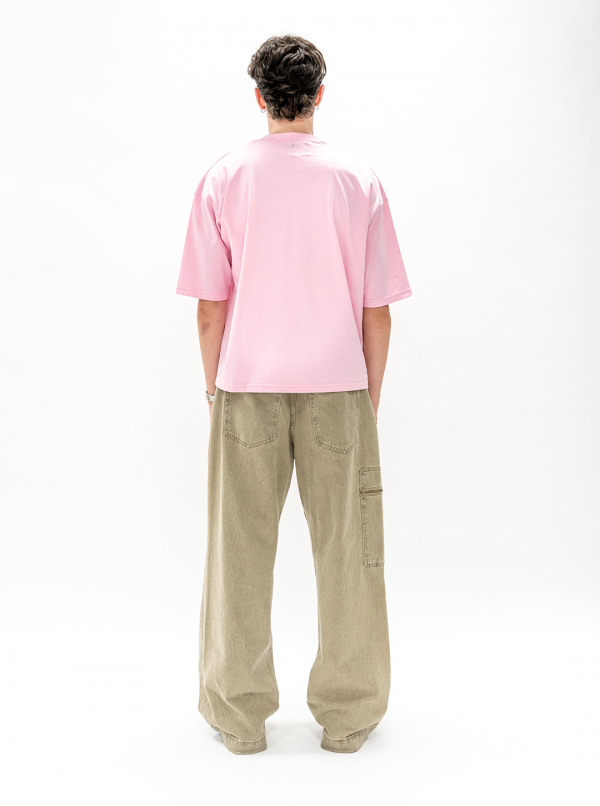 COLOR PACK  SS24  - OVERSIZED FIT TEE PINK LETTERING