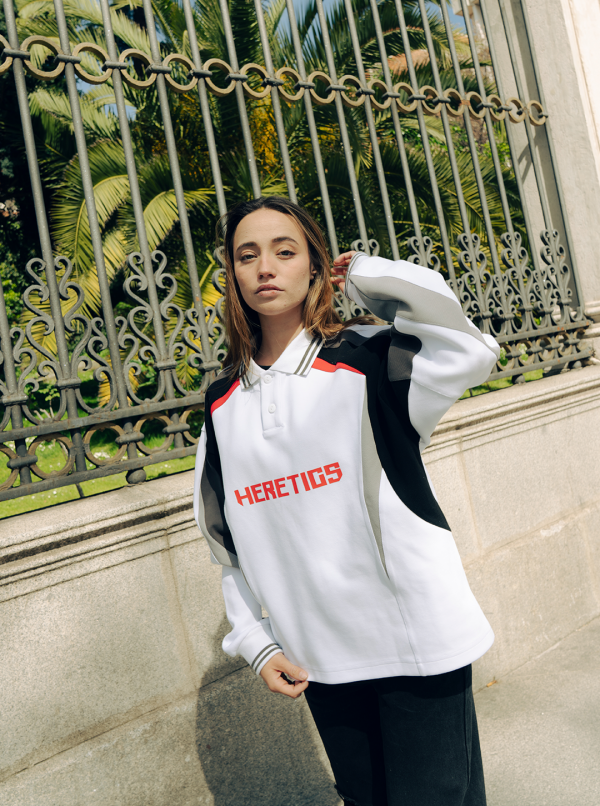 HERETICS 10 PANEL LONG SLEEVE POLO RED