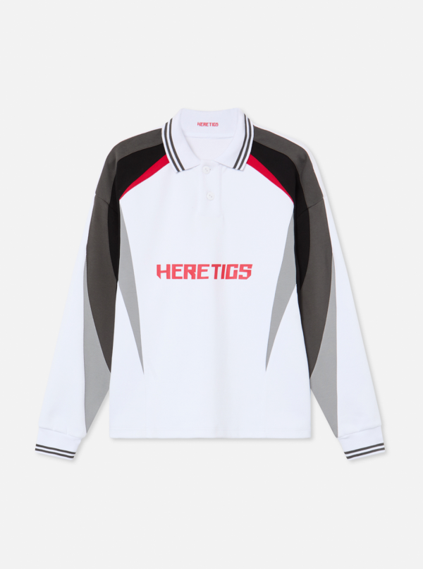 HERETICS 10 PANEL LONG SLEEVE POLO RED
