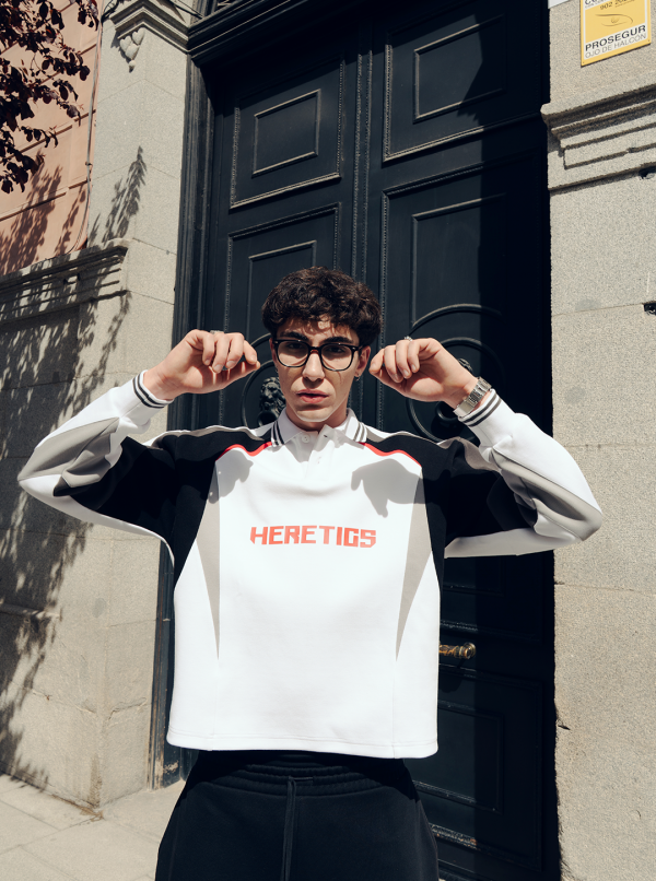 HERETICS 10 PANEL LONG SLEEVE POLO RED