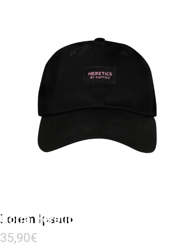 Gorra Heretics Black- Accesorios Unisex